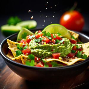 Guacamole Picante com Pimentão Vermelho e Coentro Fresco para Eventos