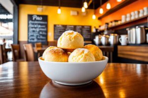 Pão de Queijo Tradicional Brasileiro: Crocante, Queijo Mineiro e Farinha de Tapioca