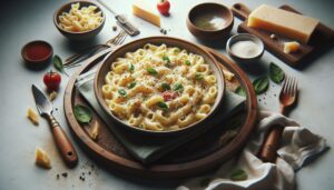 Macarrão ao Molho de Queijo Cremoso com Toque de Parmesão e Ervas