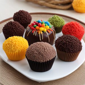 Receita de Doces Brasileiros: Brigadeiro com Granulado Colorido para Festa Infantil