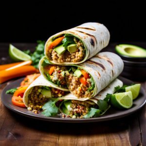 Receita de Lanches Saudáveis para Levar para o Trabalho: Wrap de Frango com Abacate e Quinoa