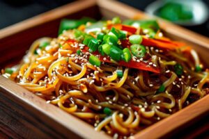 Receita de Yakisoba Japonesa com Frango e Legumes para Encontros Familiares