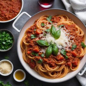 Espaguete à Bolonhesa: Deliciosa Receita Italiana com Molho de Carne e Tomate