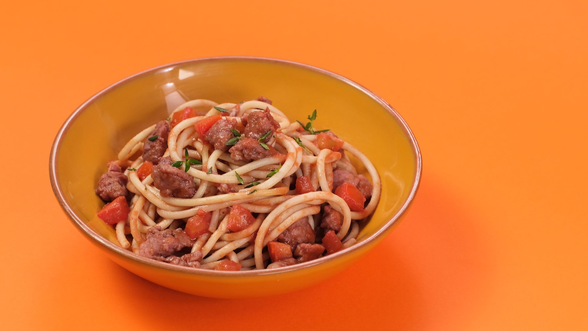 Spaghetti Furadinho com Linguica