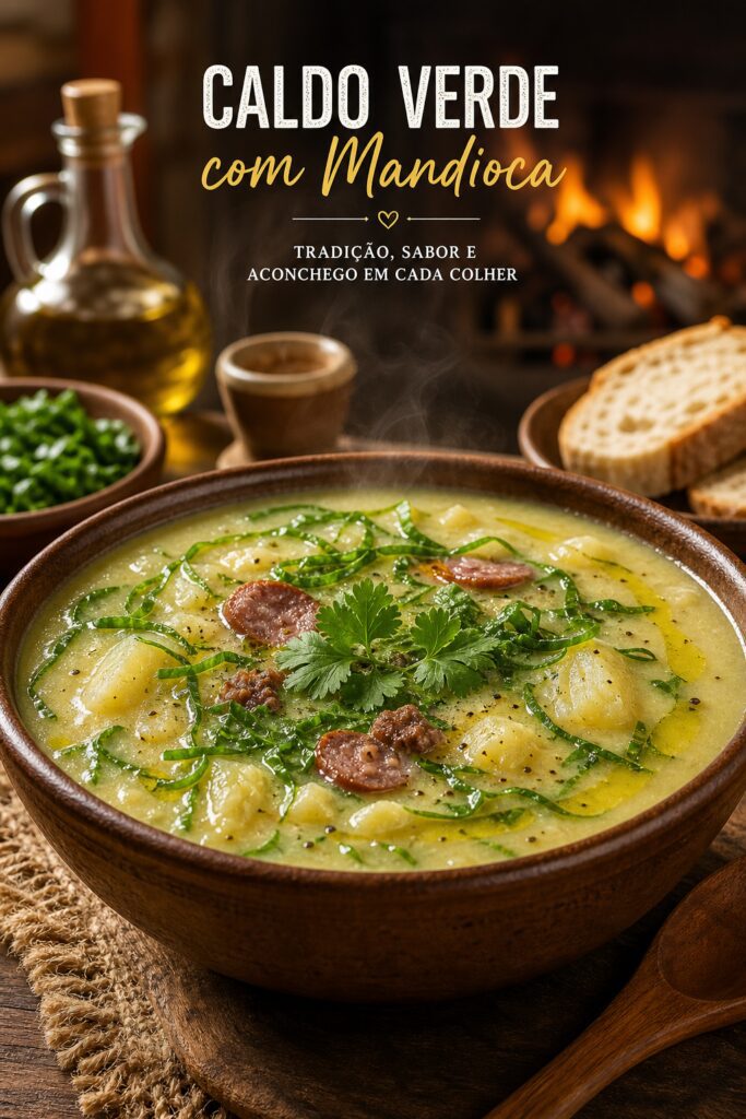 Caldo Verde com Mandioca Cremoso