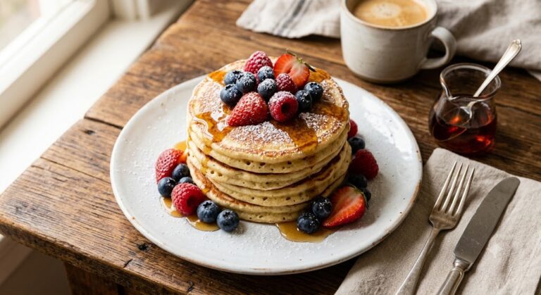 Panqueca americana low-carb: fofinha e sem farinha de trigo
