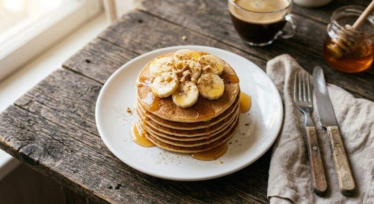 Panqueca de banana sem glúten com 2 ingredientes
