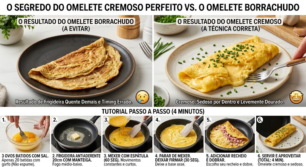 Omelete Cremoso: técnica francesa para omelete que não resseca 1 Omelete Cremoso