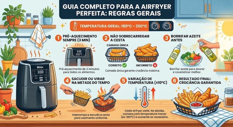 Receitas na Airfryer: guia completo do básico ao avançado